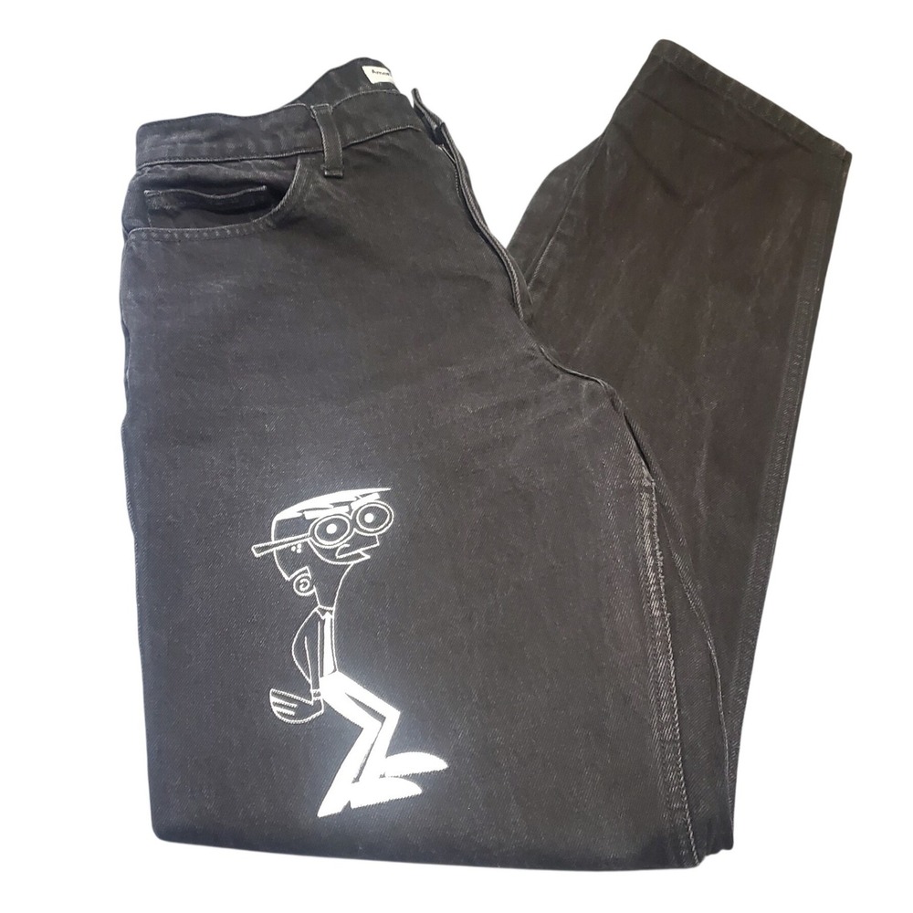 American Apparel High-Waist Jean Black Rigid Denim Mom Jeans Size 31 Mr. Crocker